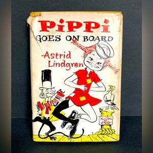 Pippi Goes On Board 1963 Astrid Lindgren Hardback Longstocking Vintage
